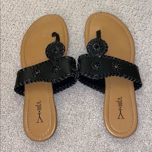 Black jack roger inspired sandal